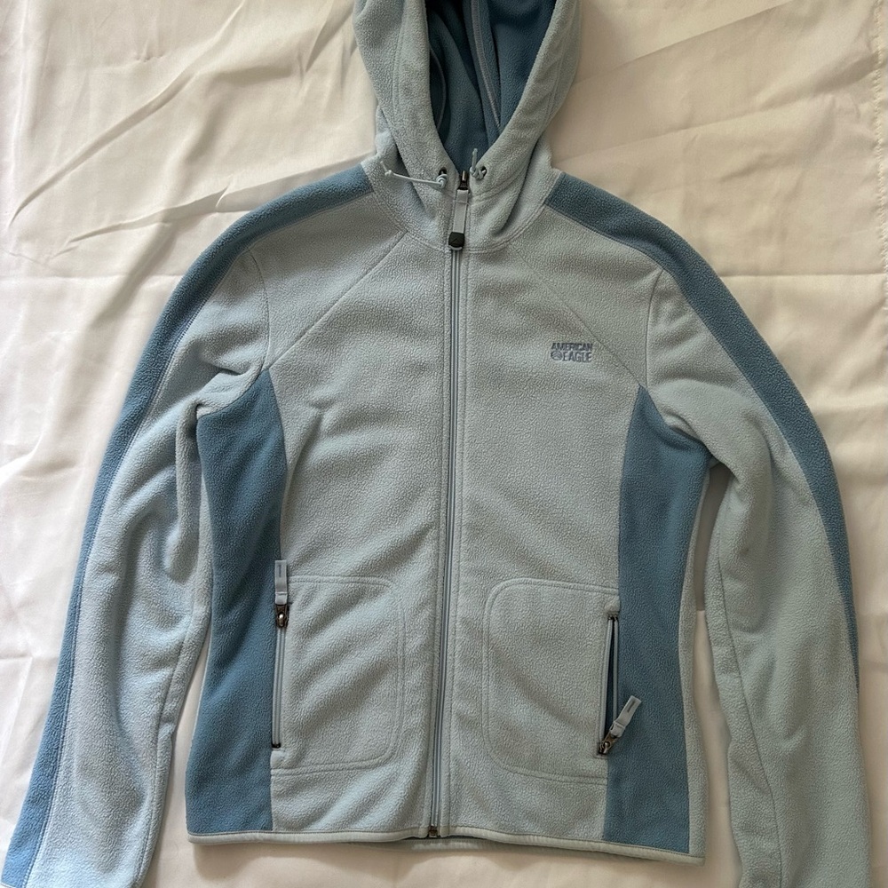 American Eagle Outfitters Light Blue Fleece Hoodie